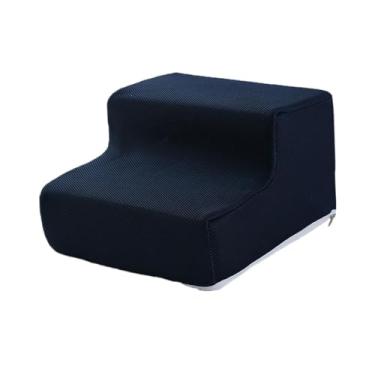 Imagem de IEUDNS Rampa para animais de estimação de 2 degraus, escada para animais de estimação, estável e antiderrapante, com declive suave, para sofás, cães feridos, Azul Escuro