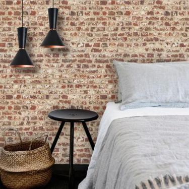 Imagem de Papel de Parede Tijolinho Vintage Rústico - Inove Papéis de Parede 