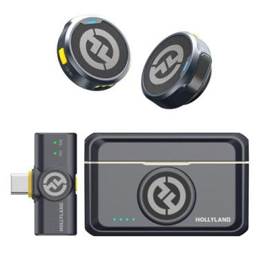 Imagem de Microfone Sem Fio Duplo Hollyland Lark M2 Conector Usb-c Para Celular 