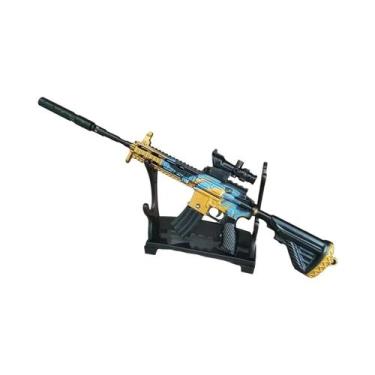 Imagem de Mini Rifle M416 Aug De Liga De 20cm, Modelo De Arma De Brinquedo Para 