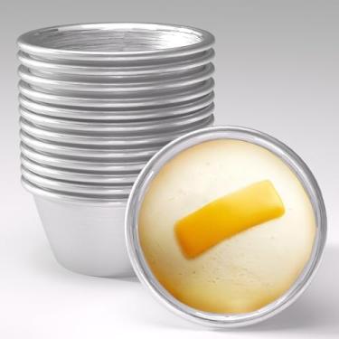 Imagem de Conjunto de 12 peças Puto Molder Filipino - 7,9 cm x 3 cm Copos de Molde Puto para Vaporizador Filipino - Moldes de Aço Inoxidável 304 Copos de Assar Durável e Reutilizável para Vaporizador Filipino