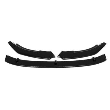 Imagem de Fibra de carbono Look/Preto Carro Frente Para-choque Divisor Lip Difusor Body Kit Spoiler Protetor Compatível Para VW Compatível Para Golf MK6 GTI 2010 2012 2013(Glossy Black)