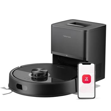 Imagem de Robô aspirador de pó e esfregão roborock Q7 M5+, base com esvaziamento automático, sucção de 10.000 Pa, sistema duplo antiemaranhamento, navegação PreciSense LiDAR, para carpetes, preto