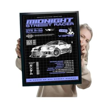 Imagem de Paul Walker Fast & Furious Clássico Vintage Poster Home Bar Café Decor