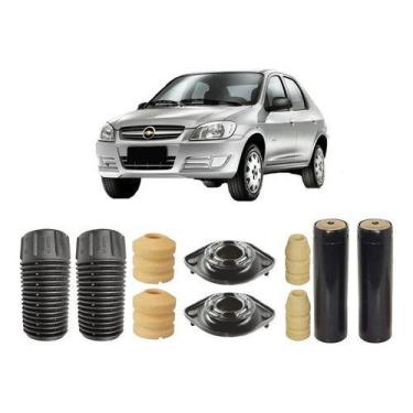 Imagem de 4 Kit Batente Coxim Dianteiro Traseiro Prisma 2009 2010 2011 - QualyKi