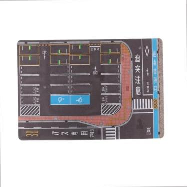 Imagem de menolana Tapete de estacionamento 1:64 Tapete de fundo para cena de carro diorama modelo de carro fundido modelo de garagem para brinquedo de cena de veículo, J