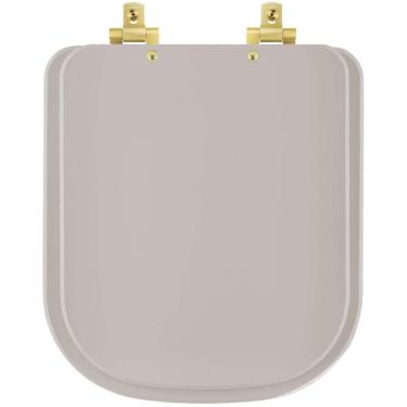 Imagem de Assento Sanitário Soft Close Axis Barbante Para Vaso Deca Com Ferragem Dourada