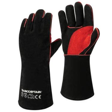 Imagem de Luvas de soldagem ARCCAPTAIN Leather Resistentes ao Calor/Fogo 40cm