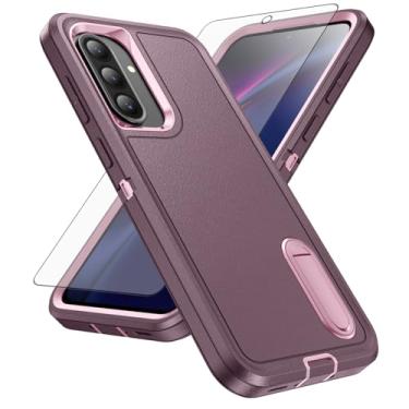 Imagem de Asuwish Capa de celular para Samsung Galaxy A36/A56 5G com protetor de tela, capa híbrida oculta, resistente, à prova de choque, rígida, proteção resistente A 36 56 SM-A366U SM-A566V mulheres e homens