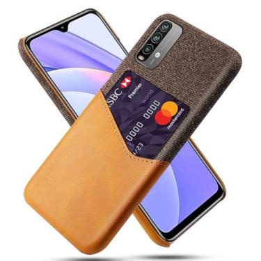 Imagem de Capa para Xiaomi Redmi Note 9 4G,Tela e tampa de couro PU,Antideslizante,360°cobertura completa à prova de choque com 1 slot de cartão atrás,Prevenção de queda-Brown