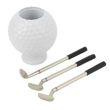 Imagem de Golf Ball Ball Pen Holder Decorative Desktop Pen Organizer Container para mesa de escritório, casa, estudo ou uso da sala de aula, ideal para amantes de golfe, estudantes e