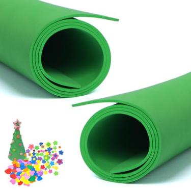 Imagem de 2 peças de folhas de espuma EVA verde claro cosplay espuma EVA 2 mm de espessura 19,68 x 35,45 polegadas papéis de espuma EVA para artes artesanais projeto DIY