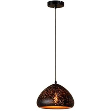 Imagem de Lustre Moderno Industrial Gravura Oco Pingente Luz Marroquino Turco Poroso Árabe Lustre Teto Pendurado Luminária Para Cozinha Ilha Restaut Foyer Bar Loja Fazenda, One Color, G-25 * 18CM