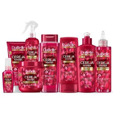 Imagem de Kit Dabelle Cereja Mania Máscara 400g Tratamento Completo Brilho Macie