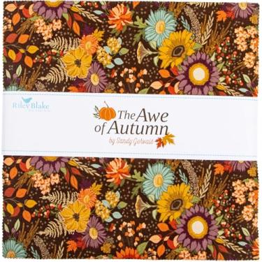 Imagem de Sandy Gervais The Awe of Autumn 25,4 cm Stacker 42 25.4 cm Square Layer Cake Riley Blake 10-16190-42