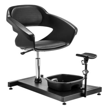 Imagem de Conjunto Pedicure SPA com Cadeira Apoio de Pé e Bacia Preto - Dompel