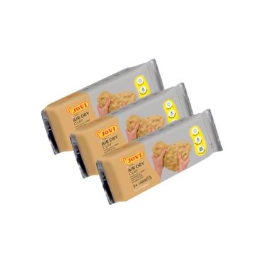 Imagem de Jovi - Air Dry Modeling Clay, Set of 3 Units, 1.1lb Each, Total of 3.3 lb, No Oven Needed, Sand Ochre Color, Pottery Clay for Arts and Crafts Projects (P85O/3)