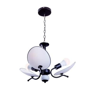 Imagem de Luminária Teto Lustre Sala Jantar Vidro Ricko 3 Lâmpadas E27