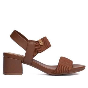 Imagem de Sandália Feminina Modare Elástico Canelado Marrom, Marrom, 36