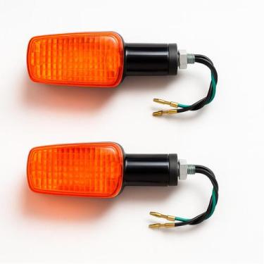 Imagem de Kit Piscas Moto Honda CG Titan 125 150 Lente Fumê Compacta Fácil Insta