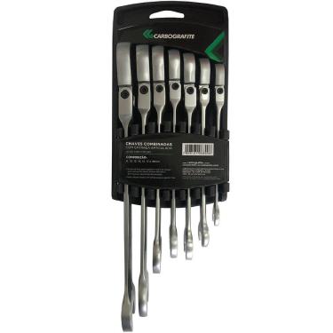 Imagem de Jogo Chave Combinada Articulada Catraca 8 A 19Mm 7 Pecas