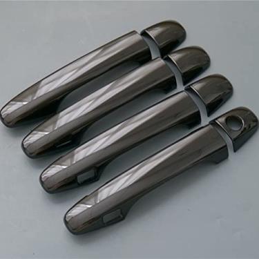 Imagem de Capa de maçaneta preta brilhante estilo esportivo ZiWen para Subaru Forester XV Crosstrek Outback Legacy WRX (preto brilhante com furos sem chave)