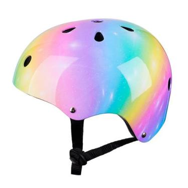 Imagem de Capacete Bienbee Kids Bike Skate Rainbow Girls 3-14 anos