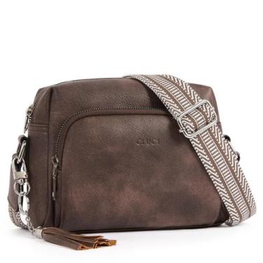 Imagem de Bolsas tiracolo CLUCI Trendy Vegan Leather Femininas Pretas
