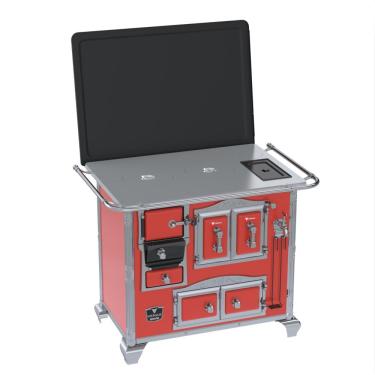 Imagem de Fogao a Lenha Venax n 2 Imperador Chapa de Aluminio Vermelho SD