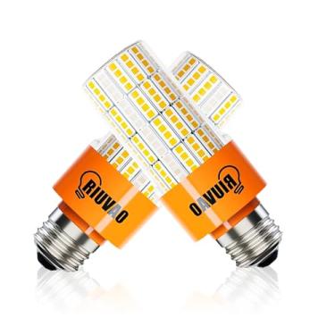 Imagem de RIUVAO Lâmpada LED de milho de 40 W, equivalente a 320 W 5000 LM, luz do dia de 5000 K, impermeável e 90% de economia de energia - Luz de espiga de milho com base E26 para casa, garagem, ventilador