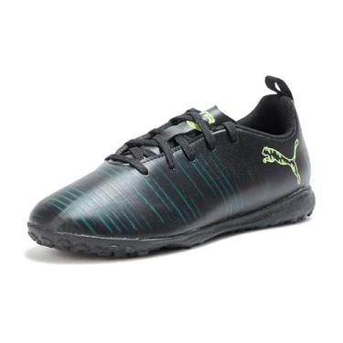 Imagem de Puma Chuteira de futebol unissex infantil Future Play Turf Training, Preto-efervescente Terrain verde-claro Ah25, 11 Big Kid
