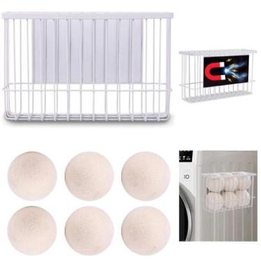 Imagem de Suporte de bolas de secador magnético JUNLYNEST com 6 bolas de secador