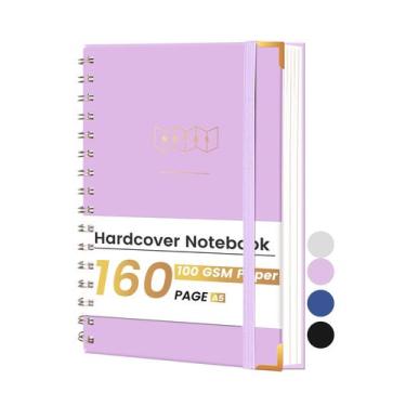 Imagem de Caderno espiral Yoment Lined 160 páginas A5 capa dura roxo