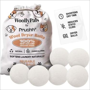 Imagem de Dryer Balls Prush WoollyPals, pacote com 6 unidades, tamanho GG, 100% 