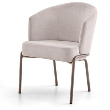 Imagem de Poltrona MH-3784 Herval Madeira Eucalipto Estofado Bege Base Laca Fosc