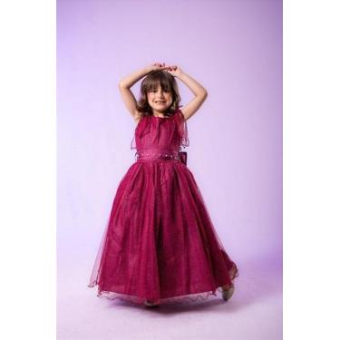 Imagem de Vestido Infantil Longo Marsala Daminha - Fabuloso Ateliê, 8, Marsala