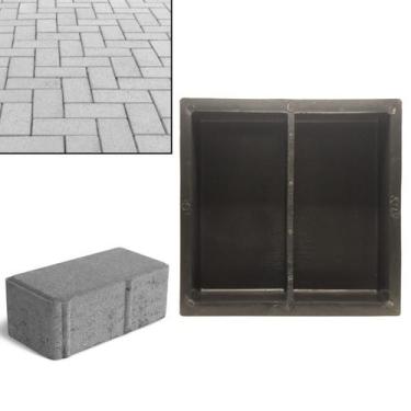 Imagem de Molde p Fabricar Bloco Concreto Tijolo 20x10x8 Lajota Grande p Piso Ca