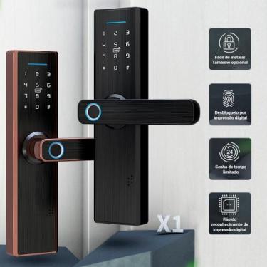 Imagem de Fechadura Eletrônica Digital inteligente Com Senha Numérica E Biométri