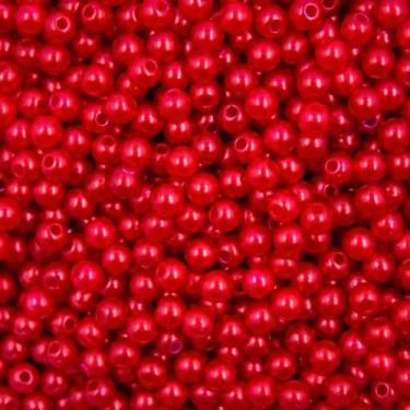 Imagem de PÉROLA DE ABS LISA Nº 05 20G PEROLA 5MM - LADEIRA BIJUTERIAS, VERMELHO