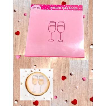 Imagem de SM15 Estêncil taças para confeitaria e artesanato. - confeitaria dos m