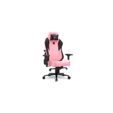 Imagem de Cadeira Ergonômica DT3 Nero,  Até 140kg, Com Almofada, Reclinável, Descanso de Braço 4D, Preto e Rosa - 13546-9
