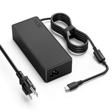 Imagem de Carregador de laptop 90W/65W USB tipo C Chromebook para HP Dell Lenovo Series com cabo de carregamento DC USB C adaptador CA cabo de alimentação