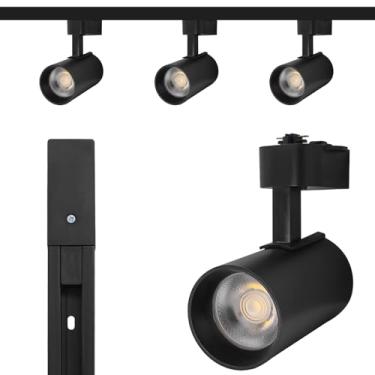 Imagem de Kit Trilho Eletrificado 1m Preto + 3 Spots Led 40w