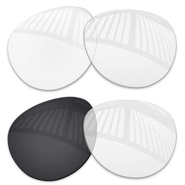 Imagem de MYCOURAG Lentes de reposição com proteção UV para óculos de sol RayBan Meta Headliner RW4009F 51 mm - HD transparente + fotocromático transparente não polarizado