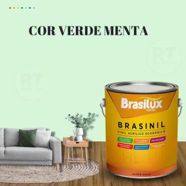 Imagem de Tinta Parede Verde Acinzentado Acrílica Brasinil 3,2l - BRASILUX, VERD
