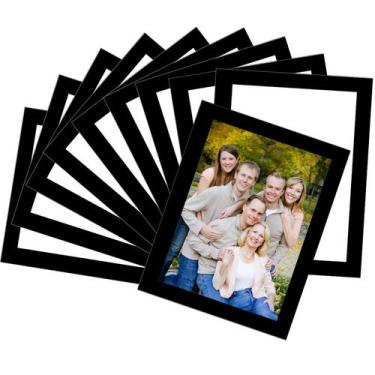 Imagem de Porta-retratos magnéticos STTMGN Black Border, pacote com 10, 3,5 x 5