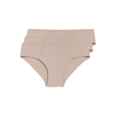Imagem de Kit com 3 Calcinhas Biquíni Liz 50391, Bege, G