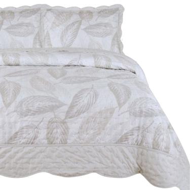 Imagem de Cobre Leito Queen Size 100 Algodão Arielle 300 Fios Bordado