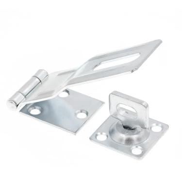 Imagem de Prime-Line U 117180 Trava de dobradiça de ferrolho de segurança para porta e portão com grampo giratório de 11 cm com parafusos zincados (pacote único)