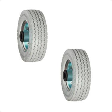 Imagem de 2 Roda Maciça Pu 6X2 Eixo 5/8 Rolete Ajax Cinza